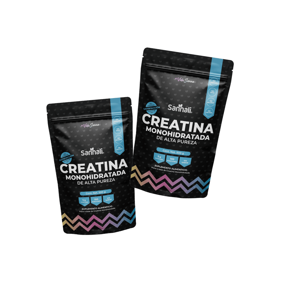 Creatina Monohidratada de Alta Pureza Sin Sabor, Preworkout | 500g | 100 porciones - Sannali ®